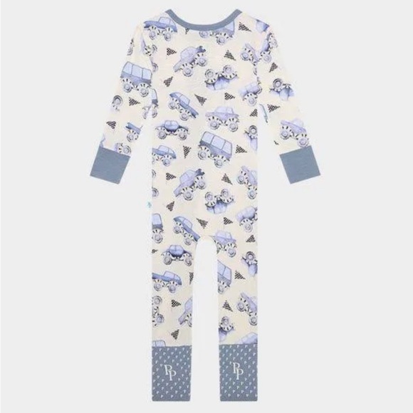 Posh Peanut Franklin One-Piece Convertible Footie 2T EUC Cars and Trucks print - Picture 2 of 14